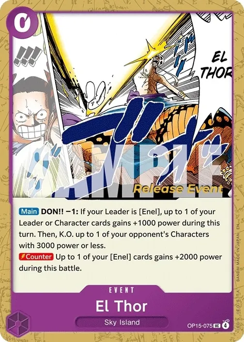 Carte One Piece anglaise OP15-075 El Thor