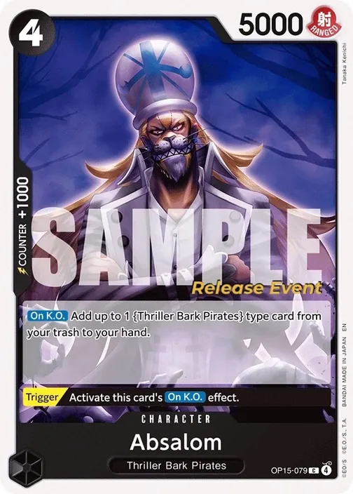 Carte One Piece anglaise OP15-079 Absalom