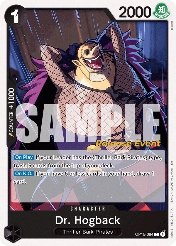 Carte One Piece anglaise Dr. Hogback OP15-084 C