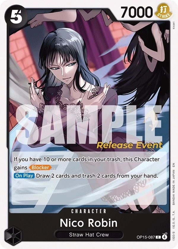 Carte One Piece anglaise Nico Robin OP15-087 C