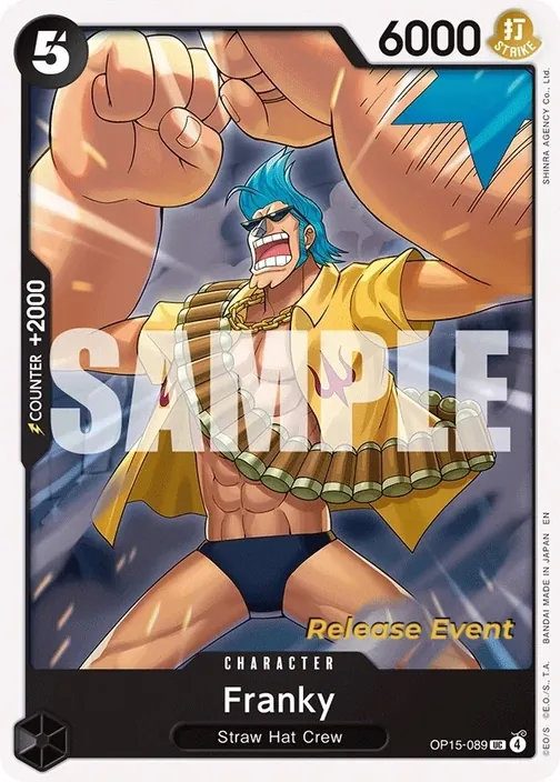 Carte One Piece anglaise OP15-089 Franky