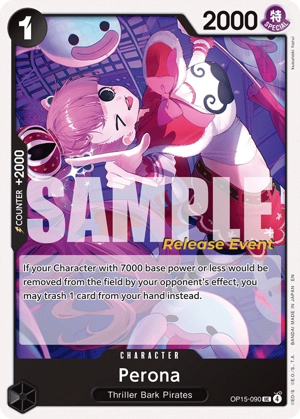 Carte One Piece anglaise Perona OP15-090 UC