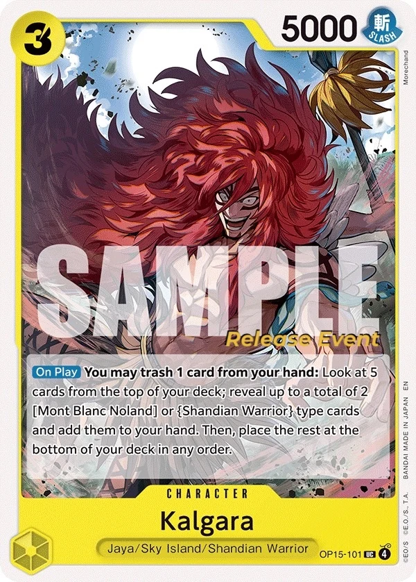 Carte One Piece anglaise Kalgara OP15-101 UC