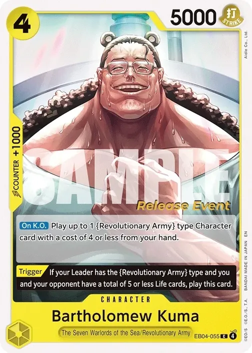 Carte One Piece anglaise EB04-055 Bartholomew Kuma