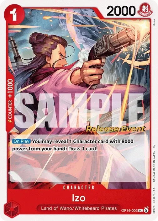 Carte One Piece anglaise OP16-002 Izo