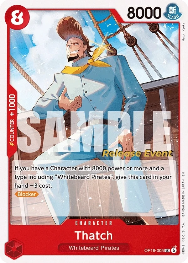 Carte One Piece anglaise Thatch OP16-005 UC