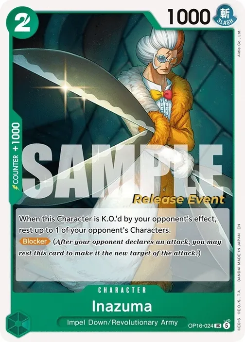 Carte One Piece anglaise OP16-024 Inazuma