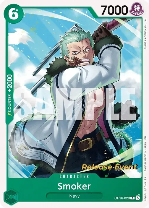 Carte One Piece anglaise OP16-028 Smoker