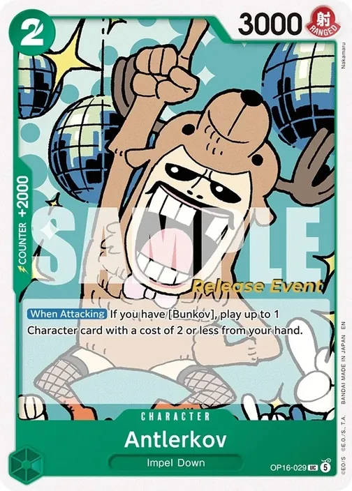 Carte One Piece anglaise OP16-029 Antlerkov
