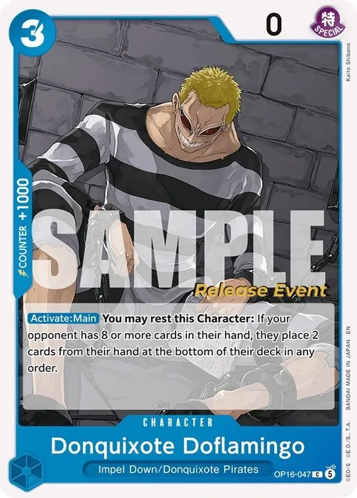 Carte One Piece anglaise OP16-047 Donquixote Doflamingo