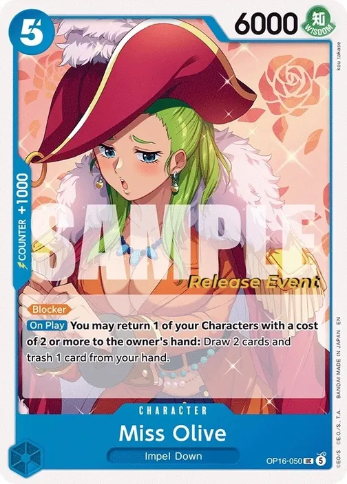 Carte One Piece anglaise OP16-050 Miss Olive