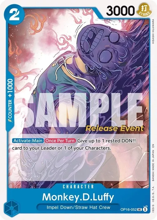 Carte One Piece anglaise OP16-052 Monkey.D.Luffy