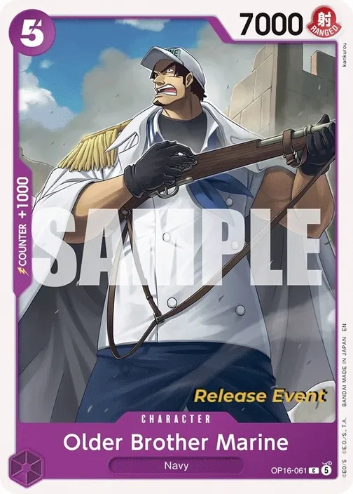 Carte One Piece anglaise OP16-061 Older Brother Marine