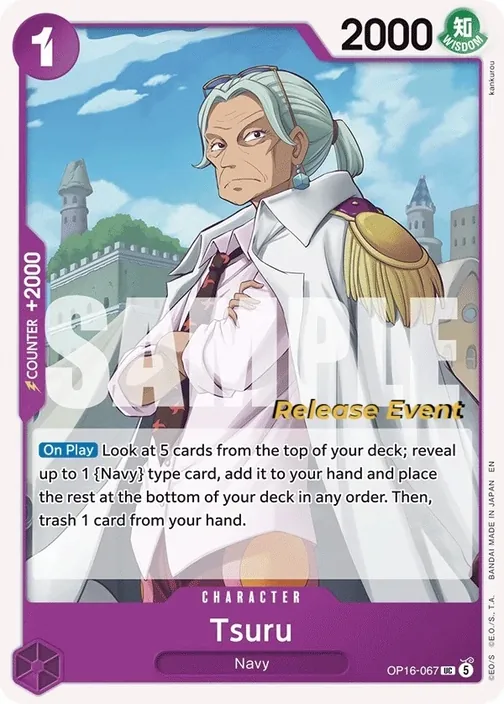 Carte One Piece anglaise OP16-067 Tsuru