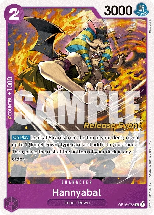 Carte One Piece anglaise Hannyabal OP16-072 C