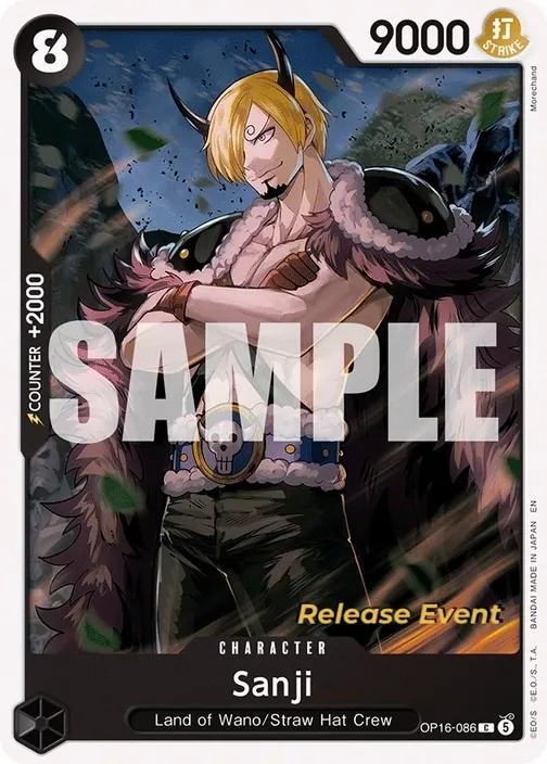 Carte One Piece anglaise OP16-086 Sanji