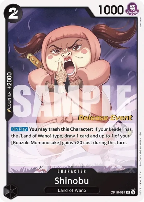 Carte One Piece anglaise OP16-087 Shinobu