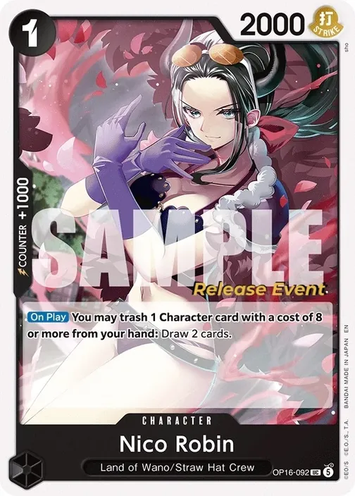 Carte One Piece anglaise OP16-092 Nico Robin