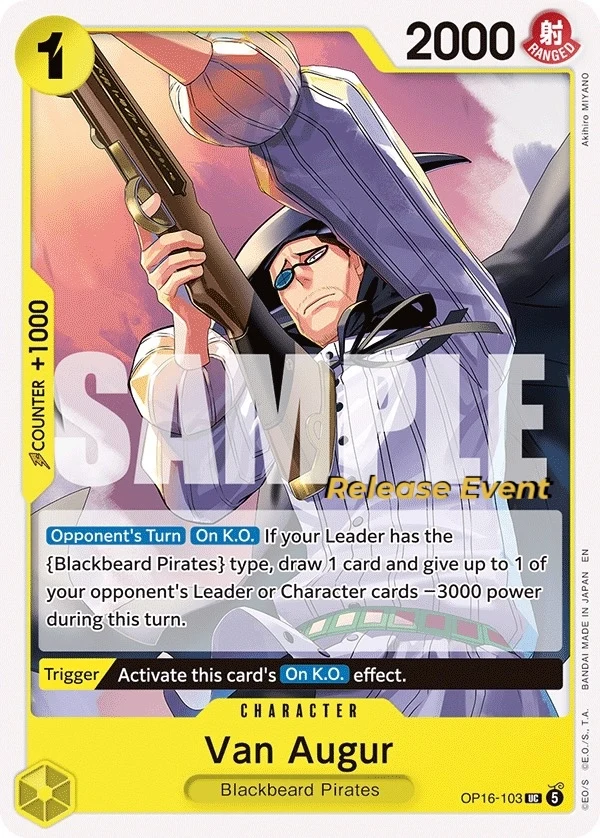 Carte One Piece anglaise Van Augur OP16-103 UC