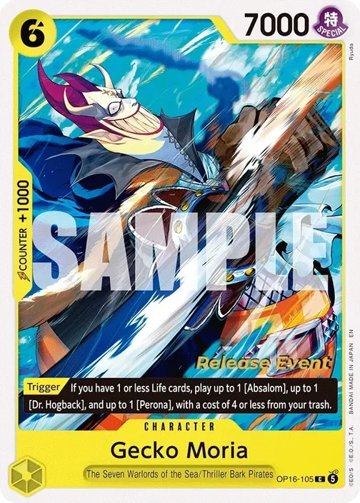 Carte One Piece anglaise OP16-105 Gecko Moria
