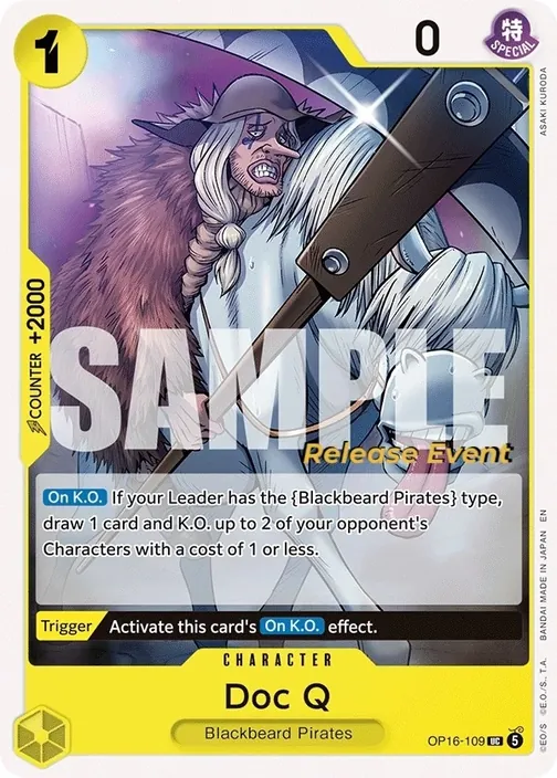 Carte One Piece anglaise OP16-109 Doc Q