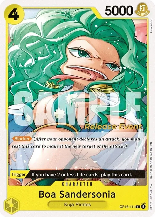 Carte One Piece anglaise OP16-111 Boa Sandersonia