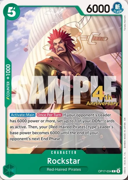 Carte One Piece anglaise OP17-034 Rockstar