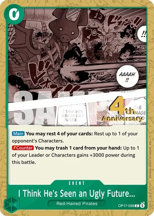 Carte One Piece anglaise OP17-038 I Think He's Seen an Ugly Future...