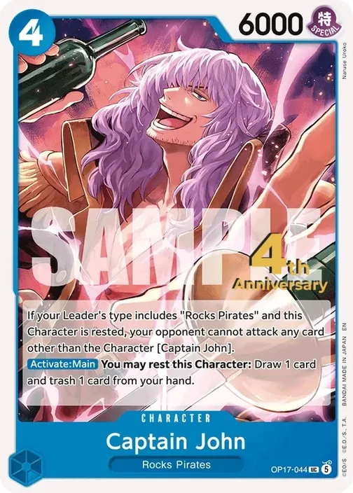 Carte One Piece anglaise OP17-044 Captain John
