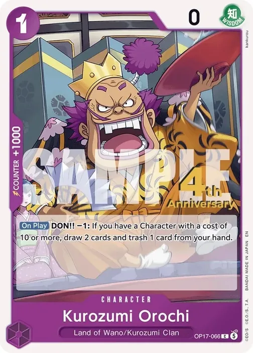 Carte One Piece anglaise OP17-066 Kurozumi Orochi