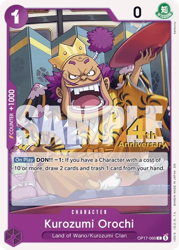 Carte One Piece anglaise Kurozumi Orochi OP17-066 C