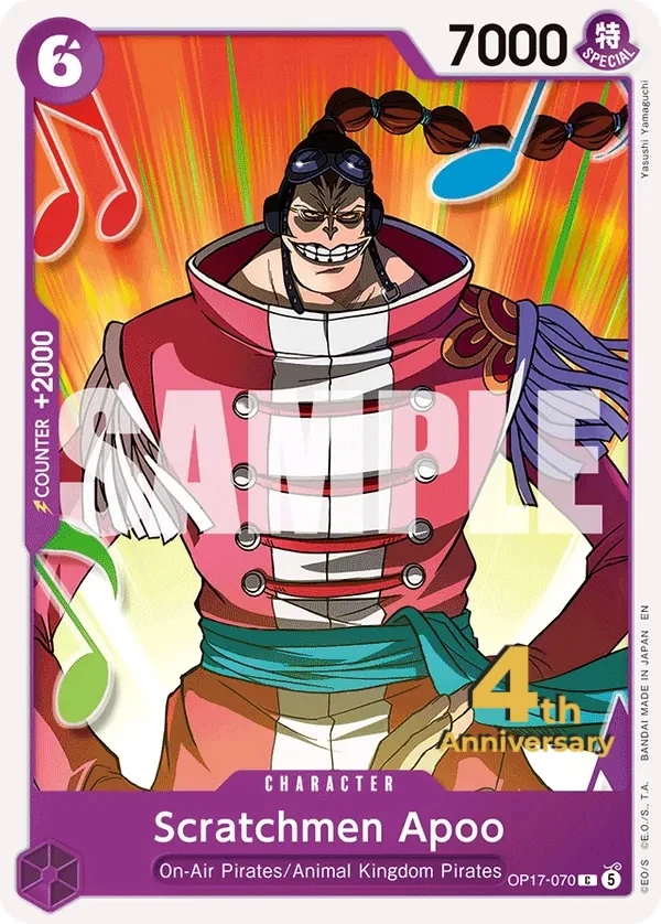 Carte One Piece anglaise Scratchmen Apoo OP17-070 C