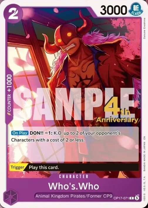 Carte One Piece anglaise OP17-071 Who's.Who