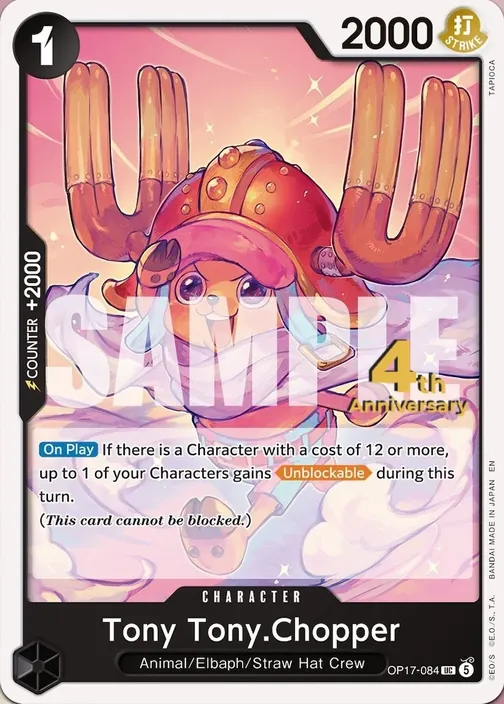 Carte One Piece anglaise OP17-084 Tony Tony.Chopper