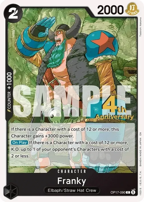 Carte One Piece anglaise OP17-090 Franky