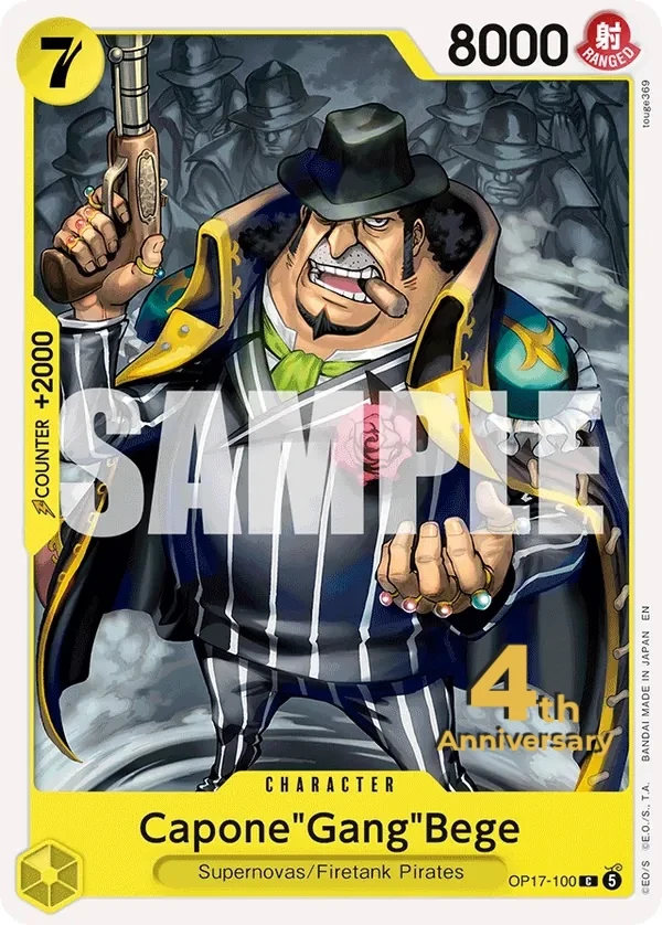 Carte One Piece anglaise Capone"Gang"Bege OP17-100 C