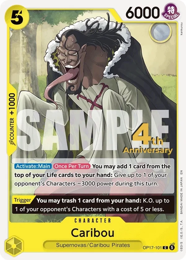 Carte One Piece anglaise Caribou OP17-101 C