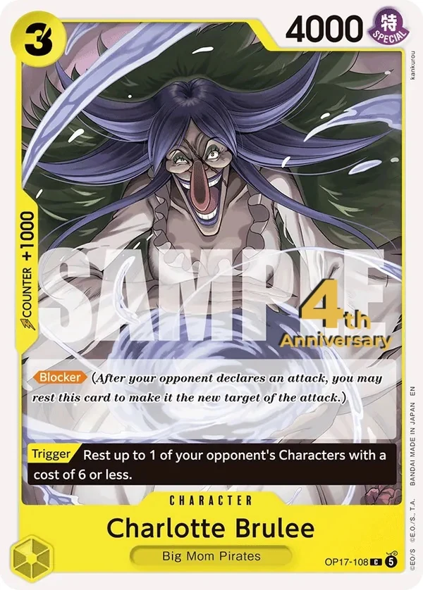 Carte One Piece anglaise Charlotte Brulee OP17-108 C