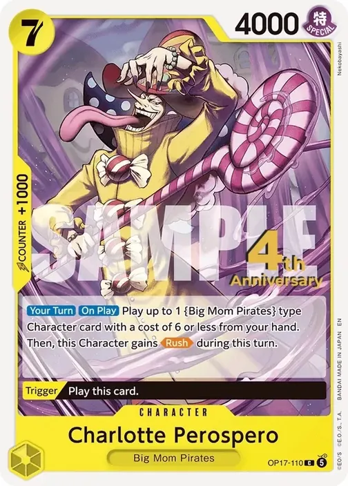 Carte One Piece anglaise OP17-110 Charlotte Perospero