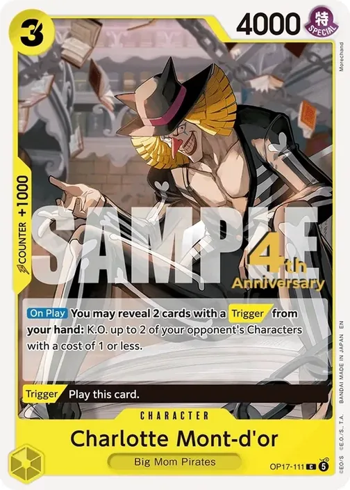 Carte One Piece anglaise OP17-111 Charlotte Mont-d'or
