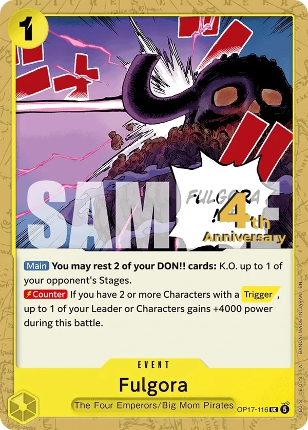 Carte One Piece anglaise Fulgora OP17-116 UC