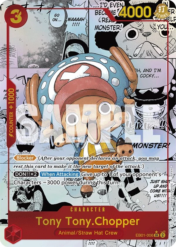 Carte One Piece anglaise Tony Tony.Chopper EB01-006 SR