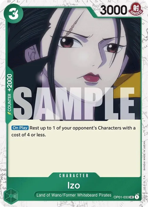 Carte One Piece anglaise OP01-033 Izo (version 4)