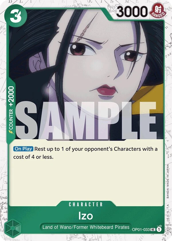 Carte One Piece anglaise Izo OP01-033 UC