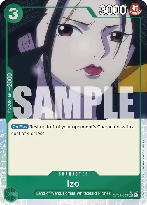 Carte One Piece anglaise OP01-033 Izo (version 5)