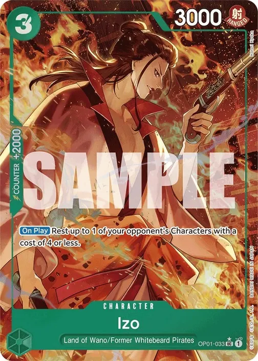 Carte One Piece anglaise OP01-033 Izo (version 6)
