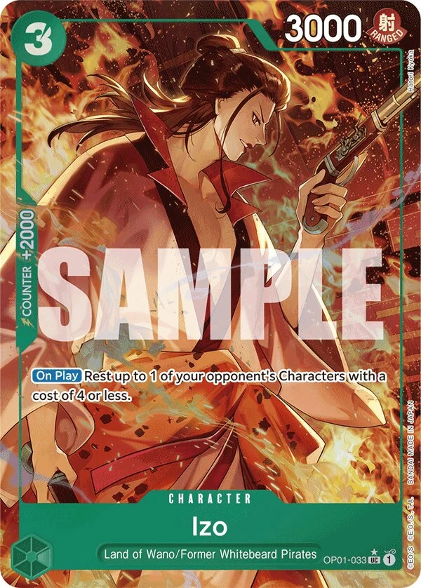 Carte One Piece anglaise Izo OP01-033 UC
