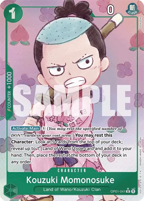 Carte One Piece anglaise OP01-041 Kouzuki Momonosuke (version 6)