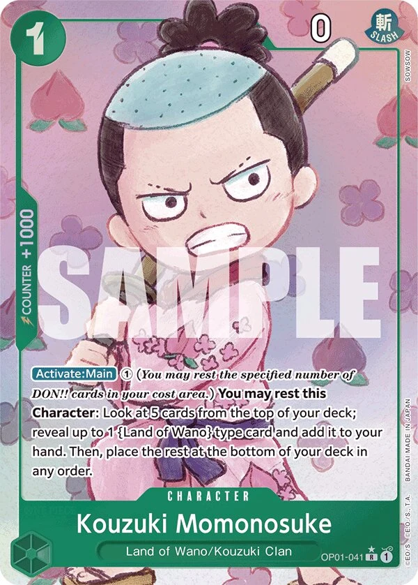 Carte One Piece anglaise Kouzuki Momonosuke OP01-041 R