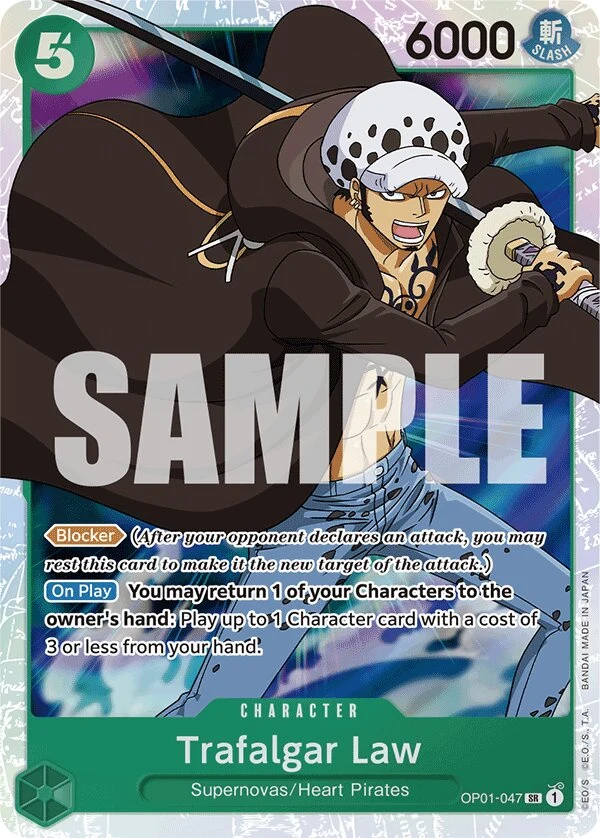 Carte One Piece anglaise Trafalgar Law OP01-047 SR